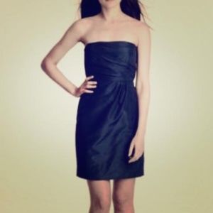 J Crew Womens Selma Silk Taffeta Navy Dress 8